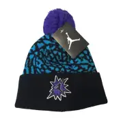 JUMPMAN Air Boys 8/20 Blue Lagoon Logo Pom Pom Cuffed Knit Beanie Nike