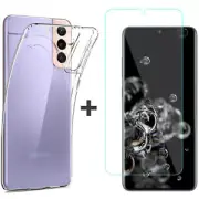 For Samsung Galaxy S21 S21+ PLUS Clear Case Cover Back & Soft Screen Protector