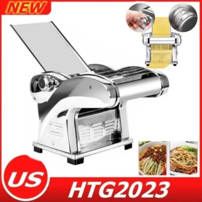 110V Electric Dumpling Dough Skin Noodles Pasta Maker Machine 1/2/3/4 Knives US