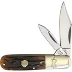 ROUGH RYDER Barlow Brown Stag Pattern Bone Folding Knife