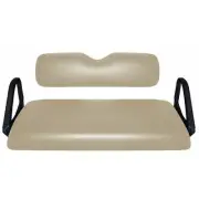 For E-Z-Go TXT Golf Cart 2pcs Front Seat Cover Skin Set Leather Beige