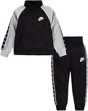 [Nike] Boys' 2-Piece Tricot Tracksuit Pants Set Outfit Size 6 (Black, 7)