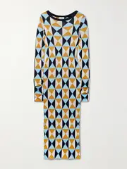 [Etro] Etro - Ribbed-knit Midi Dress - Blue - IT40 IT 40 Blue