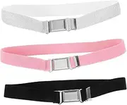 [ANDRESLAD] Boys Girls Boys and Girls Elastic Belts 3 Pcs Stretchy Waist Belts for Jeans Pants Dress Magnetic Buckle Comfortable Elastic Fit