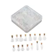 30x Mini Glass Bottles Jars Tiny Vials Empty Sample Bottles with Cork Lids Glass