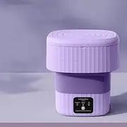 Portable Washing Machine, Mini Washer,9L Upgraded Large Capacity Foldable Washer.Deep Cleaning of Underwear, Baby Clothes and Other Small Clothes,Purple