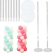2 Sets Balloon Column Stand Kit Adjustable Balloon Column Holder 47.2'' High Base and Pole Balloon Tower Balloon Pillar Stand Decorations for Birthday Party Anniversary Graduation Christmas Decoration
