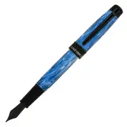 Monteverde Prima Fountain Pen in Blue Swirl - Omniflex Nib - NEW in Box