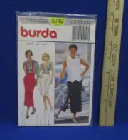 Burda Womens Skirt Fitted w/ Slit Patterns # 4240 Size 8 -18 Sewing Z