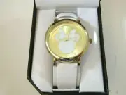 Mickey Mouse Minnie Mouse MN1621 White Leather Band Quartz Watch