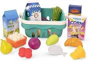 B. toys – Play Food & Basket – 18 Pieces of Toy Food – Grocery, Cooking, Play Kitchen Toys – Pretend Play Set for Toddlers, Kids – 2 Years + – Freshly Picked