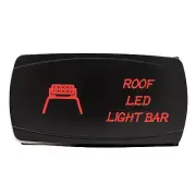 RED Dual Back-lit Rocker Switch Laser Etched 20A ROOF LED LIGHT BAR Horizontal