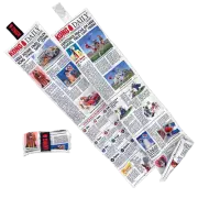 Kong Newspaper 3 Foot Dog Toy Tugging Thrashing Active Play 6 Squeakers Plush