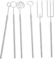 BESTOYARD 1 Set Stainless Steel Fondue Forks Chocolate Dipping Tools for Cake Decoration Fruits and Cheese Hot Pot Easy to Clean Lightweight Portable Dipping Utensils