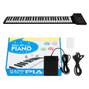 Portable 61-Key Roll-Up Silicone Piano - Flexible Educational Keyboard for Kids