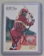 BRIAN LARA CRICKET SIGNED IN PERSON FUTERA WORLD CUP CARD GENUINE