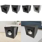 Felt Cat Cave Autumn Winter Snooze Cube Bed for Chihuahua Poodle Pomeranian