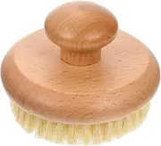NOLITOY Round Handle Scrub Brush Body Sponge Bath Cleaning Brush Shower Body Brush Bath Brush Tool Hair Exfoliating Brush Bath Sponges for Shower Brush Face Brush Wooden