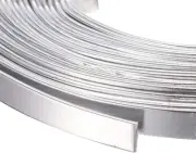 Pandahall 5X1Mm Flat Aluminum Wire 18 Gauge Silver Wide Metal Artistic Wire for