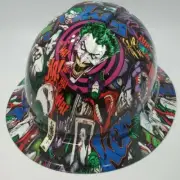 New Full Brim Hard Hat Custom Hydro Dipped HA HA HA THE JOKER. Free Shipping!