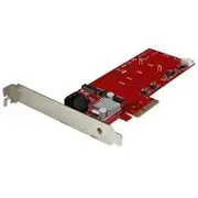 StarTech 2x M.2 NGFF SSD RAID Controller Card plus 2x SATA III Ports - PCIe PEXM2SAT3422