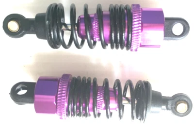 1 x pair of Metal PURPLE Shock units 68mm Fully Adjustable for RC Car / Buggy.