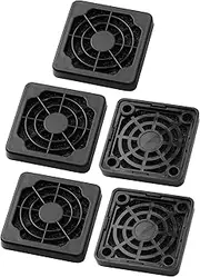 5 Pcs 40mm PC Fan Dust Filter Dust Proof Desktop Computer Fan Filter Grills Plastic Washable Fan Shield Filter Mesh Black