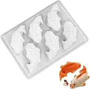 Golden Fish Shape | Creative Fish Shaped Jelly Moulds, Multifunctional Animal Shape, Kitchen Baking Accessories for Jelly, Cake, Fondant and Chocolate