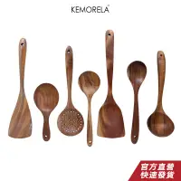 在飛比找蝦皮商城優惠-KEMORELA 柚木天然木餐具 漏勺 勺子 特納湯長米勺 