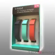 GENUINE Fitbit Flex 3 Large Replacement Bands + Metal Clasp Navy Teal Tangerine