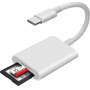 USB C SD Card Reader, SD Card Adapter with Dual Slots for iPhone 15 16 Pro iP...