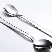2Pcs Grapefruit Spoon Stainless Steel Fruit Spoon,Stainless Steel Spoon,Serrated Edge Ice Cream Scrape Cut Spoons For Fruit Dessert Cheese Vegetables Kitchen Tool with Non-stick Plating Dessert Spoons
