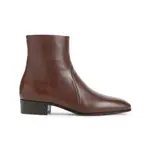 [Valentino Garavani] Valentino Garavani-Bark Brown Leather Bootie-Uomo 43 IT