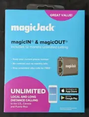 MagicJack - HOME VoIP Telephone Adapter with 12 Months of Service - Black Sealed