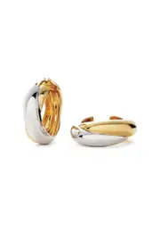 Missoma X Lucy Williams Entwine Two-tone Hoop Earrings - Silver ONE SIZE