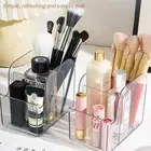 Three Grid Storage Box Plastic Pen Container Desktop Organizer Student Gift