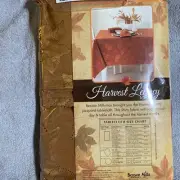 Benson Mills Textured Fabric Table Cloth, Fall, Harvest, and Thanksgiving Tablec