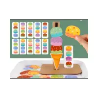 在飛比找momo購物網優惠-【子玄】冰淇淋疊疊樂 冰淇淋桌遊(冰淇淋桌遊 冰淇淋疊疊樂 