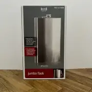 Buxton 60oz Stainless Steel Jumbo Flask Party Jumbo Liquor Whiskey NEW NIB