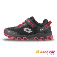 在飛比找momo購物網優惠-【LOTTO】童鞋 冒險王 2.0 防潑水越野跑鞋(黑紅-L