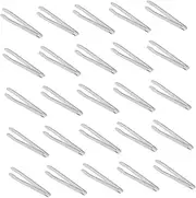 Healeved 50pcs Eyelash Tweezers Transparent Applicators for False Eyelashes Comfortable Easy to Clean for Personal Professional Use Makeup Application