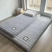 Japanese Sleeping Mat,2 Inches Thick Twin/Queen/King Size Futon,Roll Up Guest Mattress for Floor,Portable Travel Camping,Floor Lounger Bed,Meditation Yoga Zen(Mountain Ash,1.5m*2.0m)