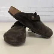BIRKENSTOCK Boston Soft Footbed Suede Leather Unisex Size M9/W11 Mocha