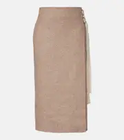 [Jil Sander] Jil Sander Wool-blend midi skirt AU 14 beige