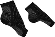 Anneome Sports Elastic Ankle Support Socks Compression Socks for Plantar Pairs s m Black White