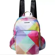 Betsey Johnson Backpack & Pouch School Travel Bag Rainbow Geometric NWOT