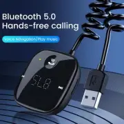 Bluetooth 5.0 FM Transmitter AUX Receiver MP3 Car Kit for Handsfree Audio