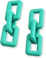 [Novearring] Acrylic Chain Earrings for Women Chunky Earrings Paperclip Link Earrings Thick Rectangle Earrings 70s 80s Earrings Chain Statement Drop Earrings Funky Jewelry Gifts for Girls