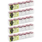 30pc Lemon & Lime 30ml Mini Toscana Air-Tight Glass Jars w/ Screw Top Lid Red