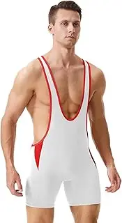[LORSPORTCH] Mens Wrestling Singlets Powerlifting Singlet Sleeveless Vest Active Bodysuit Tank Top